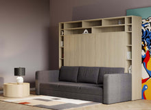 Load image into Gallery viewer, Murphy bed with three seat sofa