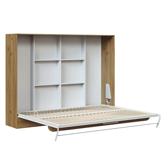 Tuscan White Horizontal Murphy Bed with Top Shelf (2023 Collection)