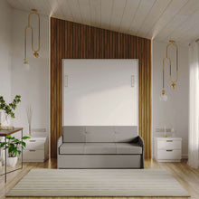 Load image into Gallery viewer, Milano Grey - White Murphy Bed with Sofa