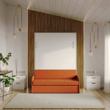 Load image into Gallery viewer, Milano Orange - White Murphy Bed with Sofa