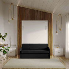 Load image into Gallery viewer, Milano Dark Charcoal - White Murphy Bed with Sofa (2022 Collection)