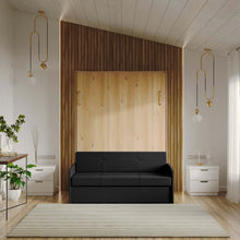 Load image into Gallery viewer, Milano Dark Charcoal - Light Oak Murphy Bed with Sofa (2022 Collection)