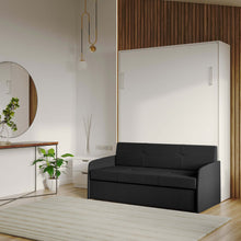 Load image into Gallery viewer, Milano Dark Charcoal - White Murphy Bed with Sofa (2022 Collection)
