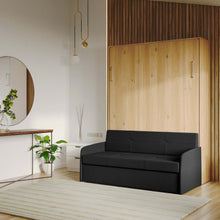 Load image into Gallery viewer, Milano Dark Charcoal - Light Oak Murphy Bed with Sofa (2022 Collection)