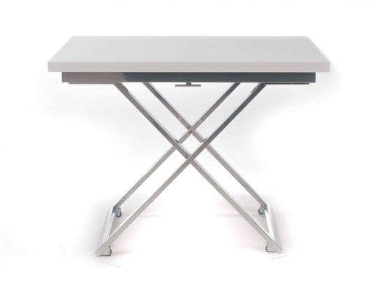 extendable white glossy table