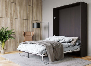 murphy bed in brown color