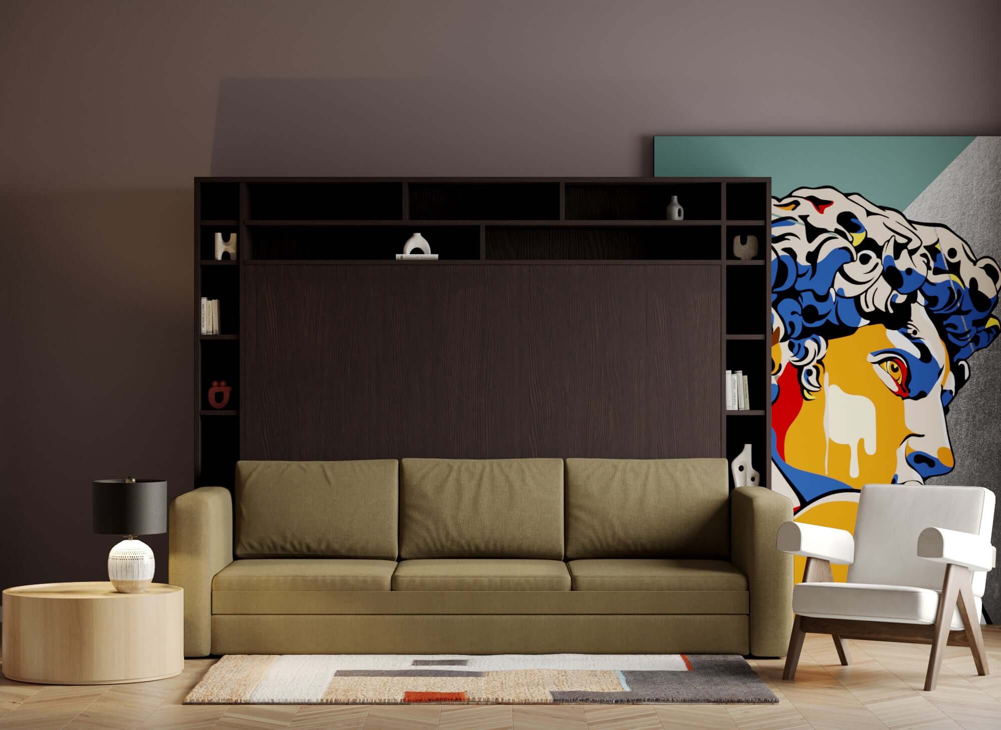 Camas abatibles horizontales con sofá • My Room