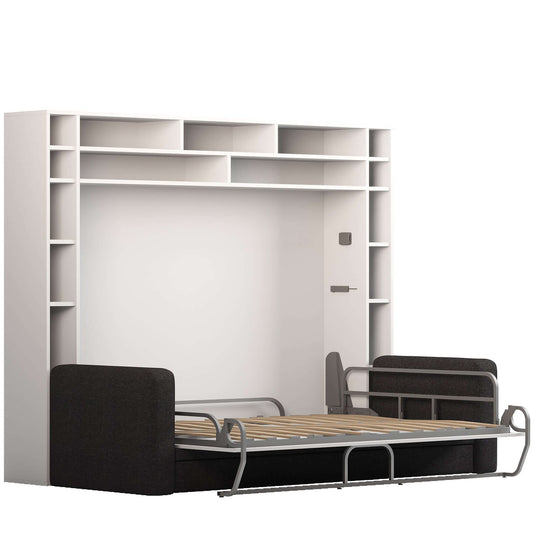 murphy bed with sofa in queen size