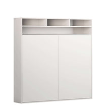 Load image into Gallery viewer, Element - White Horizontal Murphy Bed with Shelves
