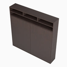 Load image into Gallery viewer, Element - Dark Brown Oak Horizontal Murphy Bed with Shelves