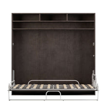 Load image into Gallery viewer, Element - Dark Brown Oak Horizontal Murphy Bed with Shelves