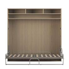 Load image into Gallery viewer, Element - Light Oak Horizontal Murphy Bed with Shelves