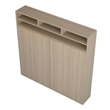 Load image into Gallery viewer, Element - Light Oak Horizontal Murphy Bed with Shelves