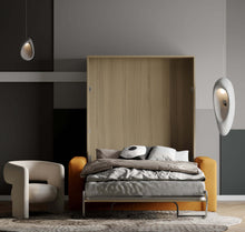 Load image into Gallery viewer, Georgina - Light Wood Murphy Bed with Sofa