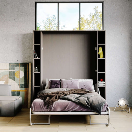 murphy bed with shelves